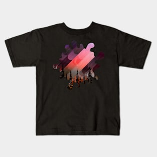 Weird Moon colors Kids T-Shirt